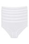 Ribana Heart Women's Bato High Waist Panties White 100% Cotton 6-Pack - 2