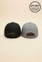 Black - Gray Premium Quality Set of 2 Unisex Micro Fabric Hats - Adjustable Velcro Sports Cap Women's Men's Hat Couple Combination - 8