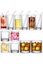 Drinking Glasses Set of 12 Glass Tumblers. 300ml Glasses and 200ml Glasses Set. Glass Cups with Straws.Cocktail, Juice, Whiskey , Small Size