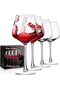 Hand-Blown Wine Glasses Set, Burgundy White Wine Glasses and Red Wine Glasses, 470 ml Wine Glasses for Women, Men, Wedding and Birthday (4)