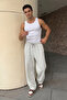 Chrome Hearts Printed Baggy 3 Thread Rastered Loose Cut Straight Leg Gray Winter Sweatpants Rf0623 - 4