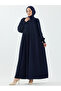 Lemra İpek Ferace Navy Blue - 9056 - 2