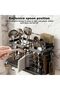 Utensil Drying Rack, Black Stainless Steel Silverware Holder, 3 Compartment Organizer Drainage Basket Rust Resistant - 4