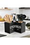 Extra Large Kitchen Utensils Holder with 3 Compartments, Corner Utensil Caddy for Countertop - 7