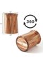 Wooden Utensil Holder For Countertop, 360° Rotating Acacia Wood Kitchen Caddy, Large Cooking Tool Organizer Crock For Farmhouse Décor - 3