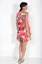 Women's Cross-Flounce Lined Monalya Pattern Short Chiffon Dress - 4