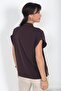 Women's Hakim V-Neck Off-Shoulder Crepe Satin Blouse - 4
