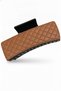 Quilted Patterned Tan Color Large Size Hair Claw Clip