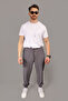 Men's Baggy Style Parachute Fabric Sweatpants with Zippered Pockets and Elastic Cuffs - 2