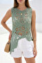 Ethnic Patterned Lace Crochet Woven Blouse - 2