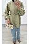 Molly Nelly Women's Oversize Muslin Shirt - 4