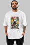For Dog Lovers 9 Front Dog Print White Oversize T-Shirt 100% Cotton Unisex Dog Lover Premium Design - 2