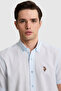 Men's Light Blue Short Sleeve Shirt 50320240-Vr003 - 2