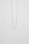 Unisex Oval Ring Steel Chain Necklace Silver