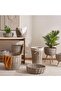 Aronica Willow Storage Basket With Handle 35x30x24cm- Grey - 4