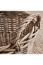 Aronica Willow Storage Basket With Handle 35x30x24cm- Grey - 2