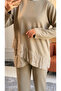 6527 - Stylish Comfortable Vortex Fabric Casual Women's Set with Cross Design Detail - 6