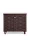 Saki Shoe Rack 12 Pairs With 2 Door - Walnut - 8