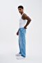 Men's Loose Fit Jean Trousers Light Blue - 5