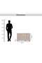 Misaki Shoe Rack 20 Pairs With 3 Door - Natural & Black - 7