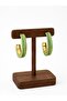 Gold Detailed Enamel Women's Earrings