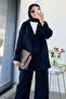 Premium Single Button Modal Trousers Suit - Navy Blue - 7