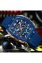Men Watch Chronograph Analogue Sport Waterproof Running Stopwatch Tonneau Watches for Men Luminous Moon Phase Display Quartz Wrist Watch - 3