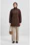 High Collar Quilted Sweatshirt 71227-05 Brown - 3