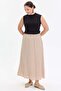 Comfortable Fit Women's Long Skirt with Elastic Waist - 2
