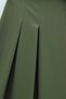 Lace-Up Waist Detailed Pleated Loose Crepe Trousers Khaki - 3