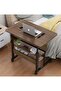 ComputerGear Multi-Tier Laptop Desk with Smooth and Lockable Wheels for Multi-Purpose Black Walnut