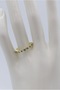 Vip Gold Blue Stone Fine Row Star Model Adjustable Non-Tarnish Steel Ring
