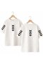 Striped Back and Front Chest Printed 100% Cotton Oversize Loose Regular Fit Crew Neck T-Shirt