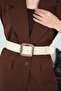 Patterned Square Gold Buckle Women's Belt Dress Belt Shirt Belt Jacket Belt