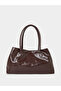 Solid Shoulder Bag with Loop Charm - 2
