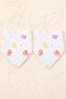 100% Cotton Muslin Fabric / with Snap Fasteners / Patterned / Baby Drool Bib & Scarf (2 Pieces)