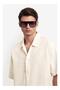 UV Protected Sunglasses Black Gold Frame Dk Blue Shaded Mirror Lens 56mm - C-359/S-2M2 - 7