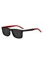 UV Protected Sunglasses Black Frame Grey Mirror Lens 58mm - HG-1337/S-807