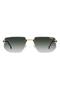 UV Protected Sunglasses Gold Brown Havana Frame Green Shaded Mirror Lens 60mm - C-1070/S-0NR - 2