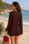 Brown Tie-Dye Detailed Casual Beach Set - 4
