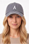 Letter a Gray Embroidered Washable Vintage Unisex Hat - 2
