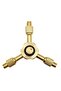 Brass 3-Way Air Hose Splitter Connector, Universal Tire Inflator Quick Coupler Adapter for Air Compressor, Car Tire Inflation Valve Distributor - 3