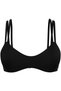 Women's Balconette Black Bralette Bikini Top