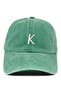 Light Green Embroidered Washable Vintage Unisex Hat with Letter K