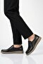 Black-Beige Genuine Leather Men's Casual Shoes 047 m - 3