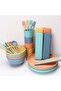 32-Piece Set of Wheat Straw Bowl Cup and Plate Tableware Set Dining Tableware Set, Bowl, Cup And Saucer Set - 4