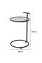 Round Side Table, Transparent Glass End Table with Metal Frame, Modern Coffee Table for Living Room - 7