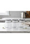 3-Piece Glass Spice Set with Black Ring Vacuum Lids - Modern Countertop Kitchen Organizer 10X10 - 2