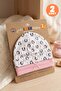 Baby Girl 2-Piece Cotton Beanie with Penguin Pattern, Flexible and Comfortable (684501) - 2