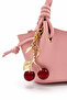 Cherry Women's Pink Hand and Shoulder Bag with Cherry Charm Accessory - 2